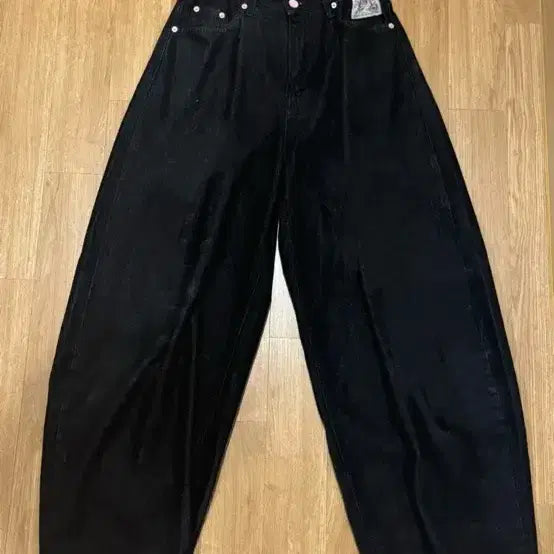 [BUNJANG] Black Wide Leg Pants / 검정색 와이드 팬츠