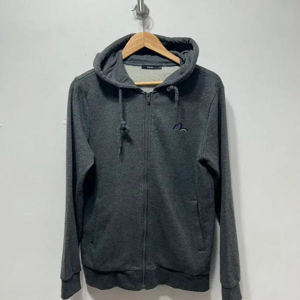 [BUNJANG] Evisu Grey Hoodie Zip-Up Size L / 에비수 그레이 후드집업 100사이즈 L