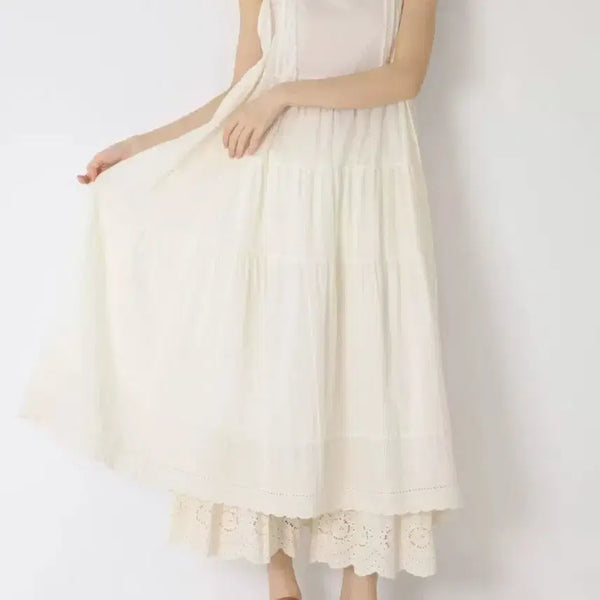 [BUNJANG] Ivory Pintuck String Dress / 아이보리 핀턱 끈 원피스