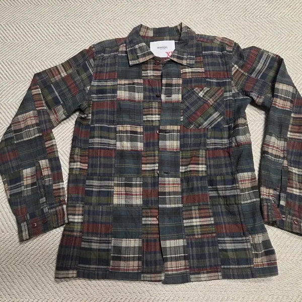 [BUNJANG] Patchwork Shirt Jacket / 패치워크 셔츠 자켓
