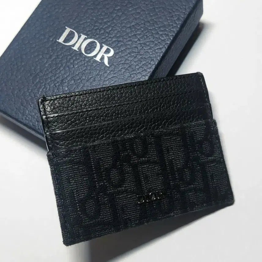[BUNJANG] Dior Dior Oblique Card Holder Black / [SS급]디올 오블리크 카드지갑 블랙(새상품급)