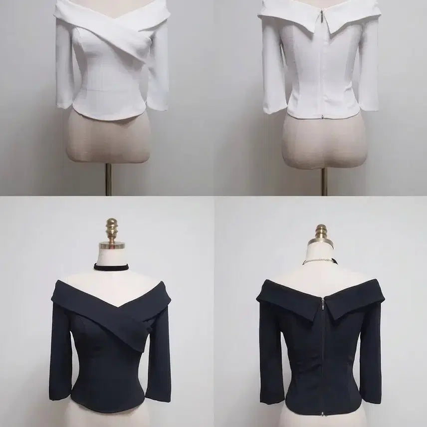[BUNJANG] High Quality Off-Shoulder Blouse (S/M) / 국내고퀄) 오프숄더 블라우스 S.M