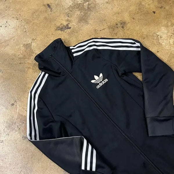 [BUNJANG] Adidas Three Stripes Black Jersey Track Top Dress / [정품/95] 아디다스 삼선 블랙 져지 트랙탑 원피스 드레스