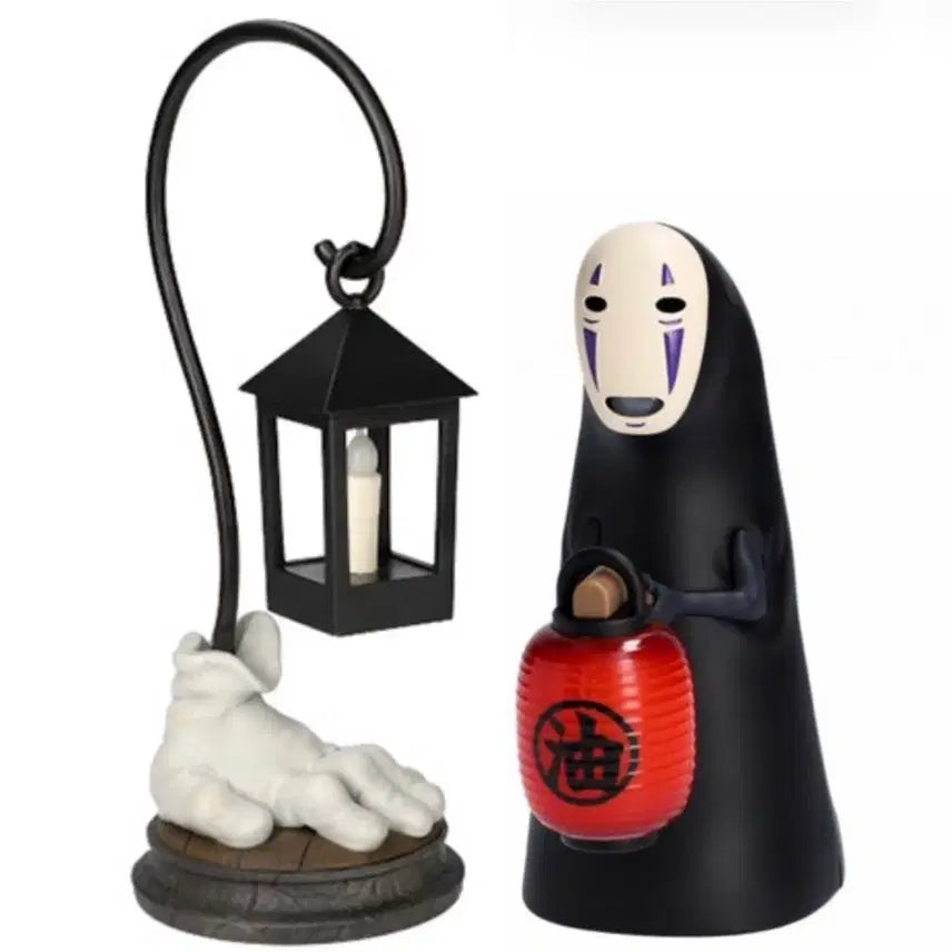 [BUNJANG] Studio Ghibli Spirited Away Lighting Candelabra & Kaonashi Lantern Figure Set / 지브리 센과 치히로의 행방불명 라이팅 칸테라 피규어 조명 가오나시 홍등