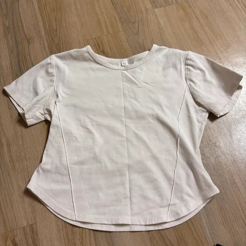 [BUNJANG] White Round Neck Short Sleeve T-Shirt XL / 화이트 라운드넥 반팔 티셔츠 XL