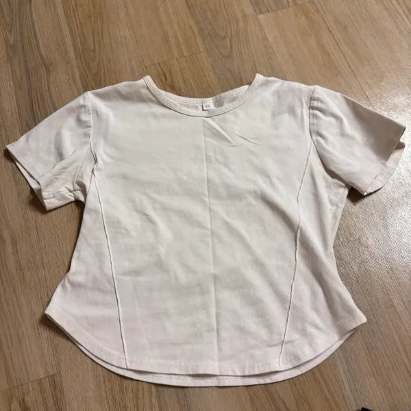 [BUNJANG] White Round Neck Short Sleeve T-Shirt XL / 화이트 라운드넥 반팔 티셔츠 XL