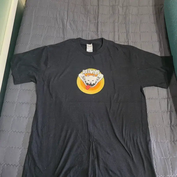 [BUNJANG] RIPNDIP Black Short Sleeve T-Shirt / 립앤딥 RIPNDIP 블랙 반팔 티셔츠