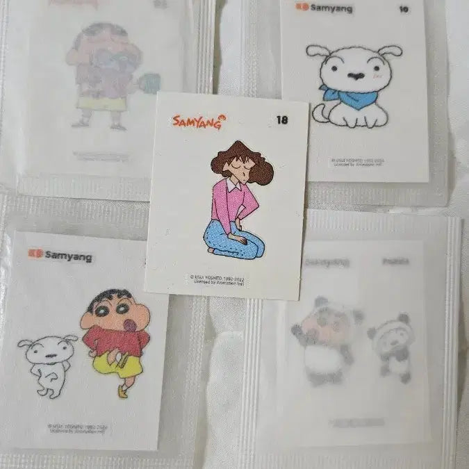 [BUNJANG] Samyang Crayon Shin-chan Sticker Collection (Shin-chan, Shiro) / 삼양 짱구 띠부씰 모음 (짱구, 흰둥이)
