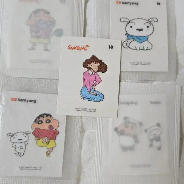 [BUNJANG] Samyang Crayon Shin-chan Sticker Collection (Shin-chan, Shiro) / 삼양 짱구 띠부씰 모음 (짱구, 흰둥이)