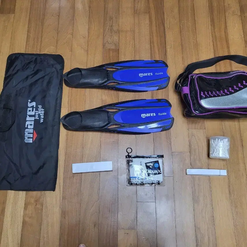 [BUNJANG] Mares EU 31-33 Flippers Bundle Set / 마레스 EU 31-33 사이즈 오리발 외 모두일괄 택포