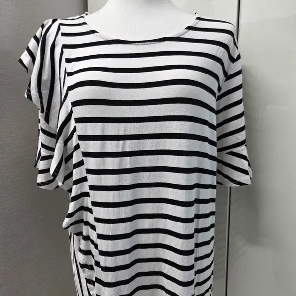 [BUNJANG] Striped Short Sleeve T-Shirt / (정가42,000원/새상품)너무 예쁜 스트라이프 반팔 티셔츠
