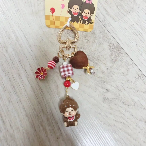 [BUNJANG] Monchhichi Keychain Doll Keyring / 몬치치 키링 인형 키홀더 열쇠고리