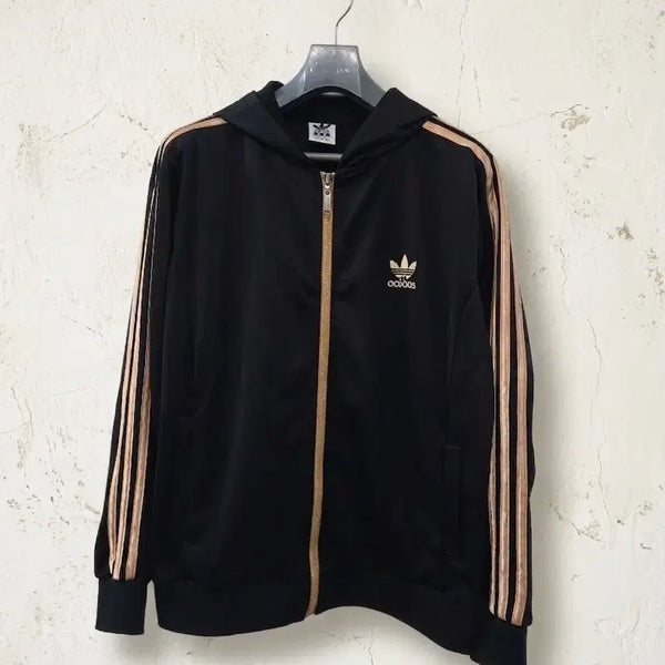 [BUNJANG] Adidas Vintage Trefoil Track Top Hoodie / 아디다스 빈티지 트레포일 검골 후드집업 트랙탑 95