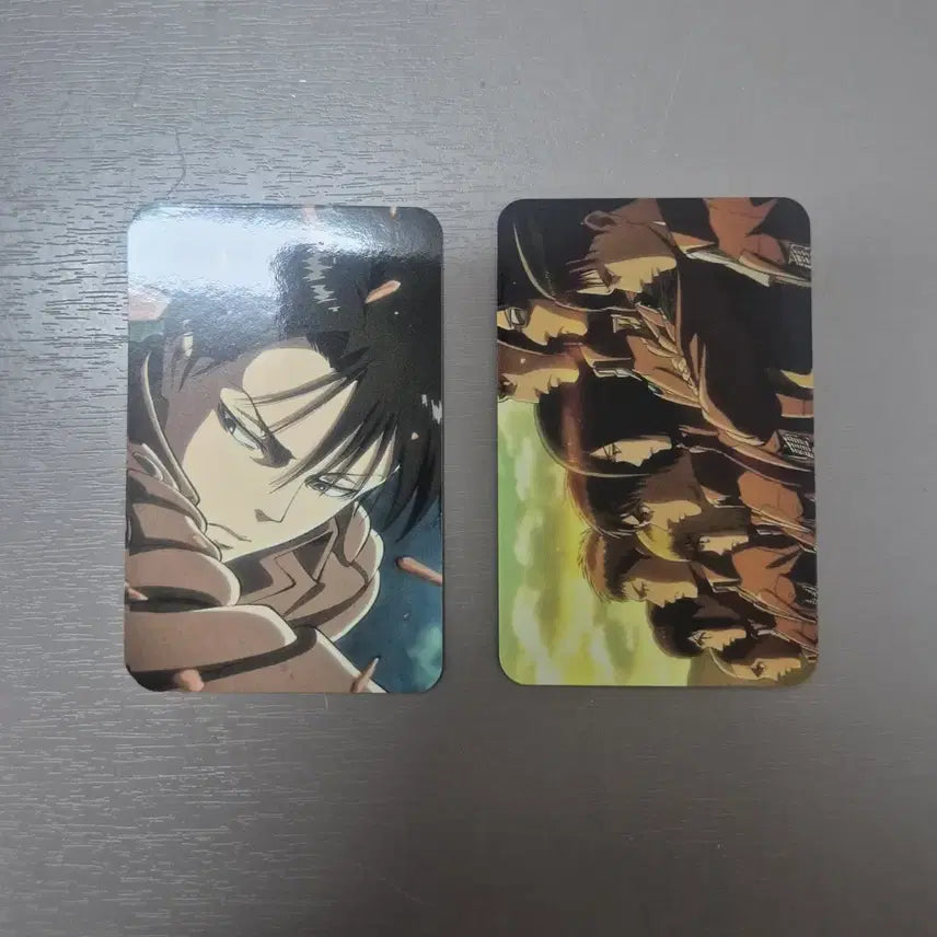 [BUNJANG] Attack on Titan Levi Photocard Bundle Set (2 Types) / 진격의 거인 리바이 포토카드 2종 일괄 포카