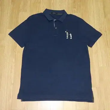 [BUNJANG] Hazzys Navy Big Logo Polo T-Shirt (Size 105) / (105)A911.헤지스빅로고/네이비 카라티셔츠