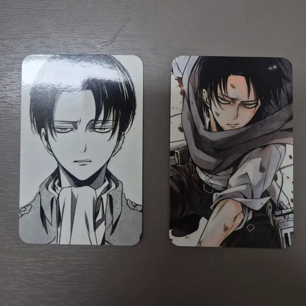 [BUNJANG] Attack on Titan Levi Photocard Set / 진격의 거인 리바이 포토카드 2종 일괄 포카