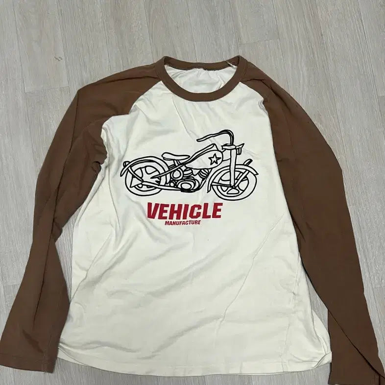 [BUNJANG] Motorcycle Print Long Sleeve T-Shirt / 오토바이 프린팅 롱 슬리브 티셔츠