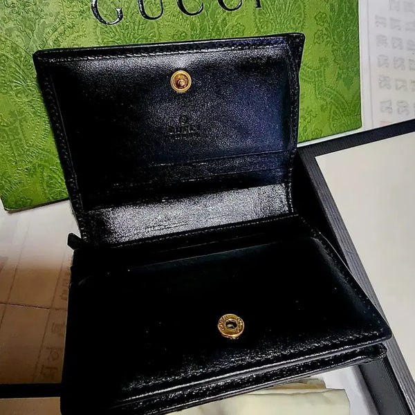 [BUNJANG] Gucci Marmont Bi-fold Wallet Black / 구찌 마몬트 반지갑 블랙