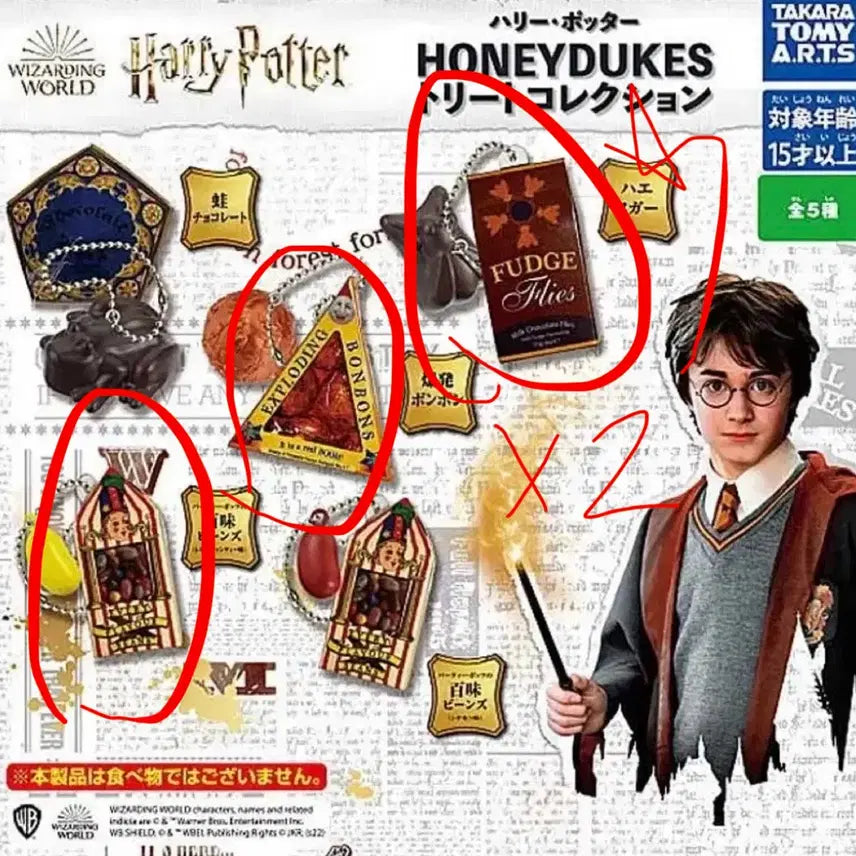 [BUNJANG] Harry Potter Gacha Keychain Bundle Set (4 Pieces, Sealed) / 4개 일괄)해리포터 가챠 키링 미개봉