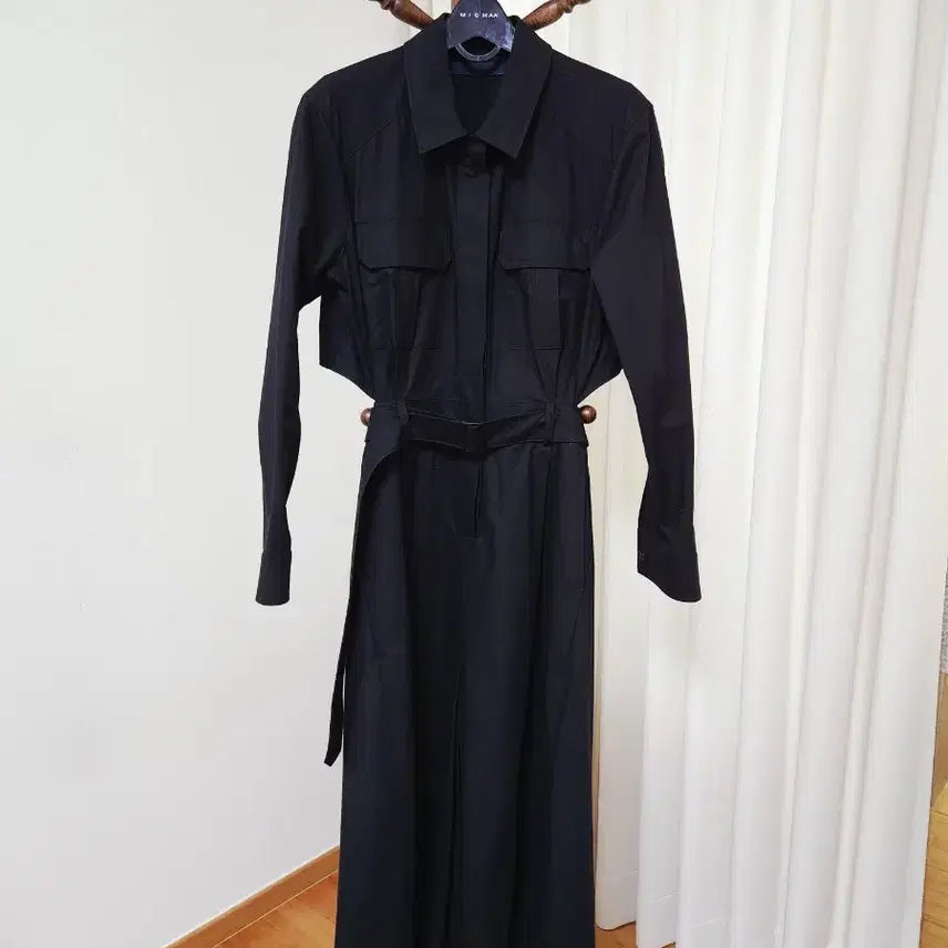 [BUNJANG] Juun.J 2023 Cut-Out Belted Workwear Dress Black / 23년[정품/36]준지Juun.J 백커트아웃 벨티드 워크웨어 원피스 블랙