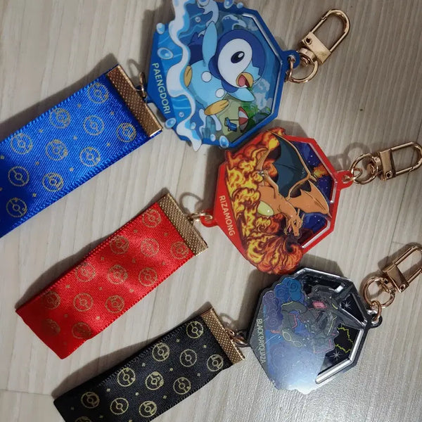 [BUNJANG] Pokemon Diorama Keychain Bundle (Charizard, Piplup, Rayquaza) / 포켓몬스터 디오라마 키링 리자몽, 팽도리, 레쿠쟈 일괄 판매합니다.