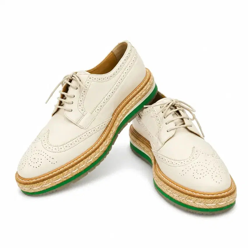 [BUNJANG] Prada Wingtip Espadrille Platform Creepers / [정품] 프라다 윙팁 에스파듀 플랫폼 클리퍼 (38/250mm)