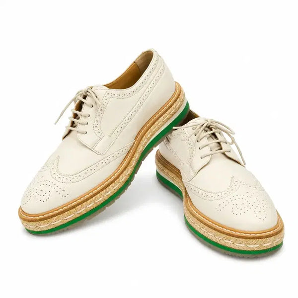 [BUNJANG] Prada Wingtip Espadrille Platform Creepers / [정품] 프라다 윙팁 에스파듀 플랫폼 클리퍼 (38/250mm)