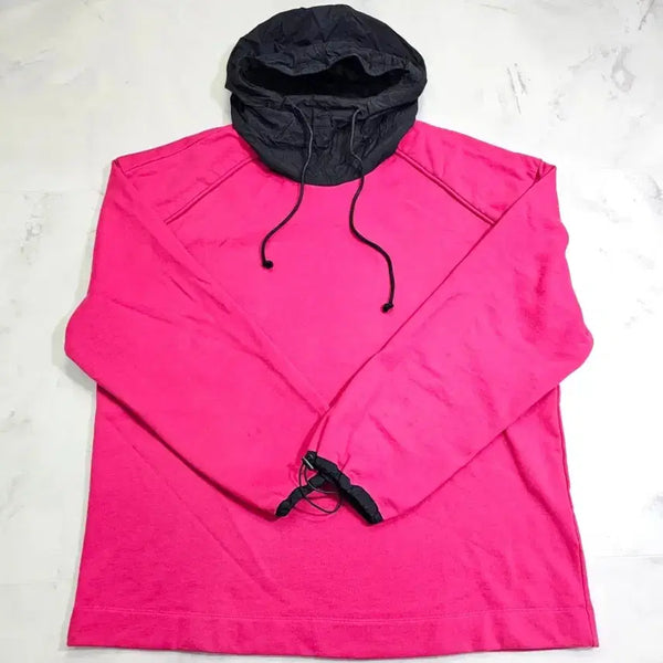 [BUNJANG] Juun.J Magenta Pink Hooded High-Neck Pullover L / 준지(Juun.J) 후드 하이넥 풀오버 (마젠타 핑크) L