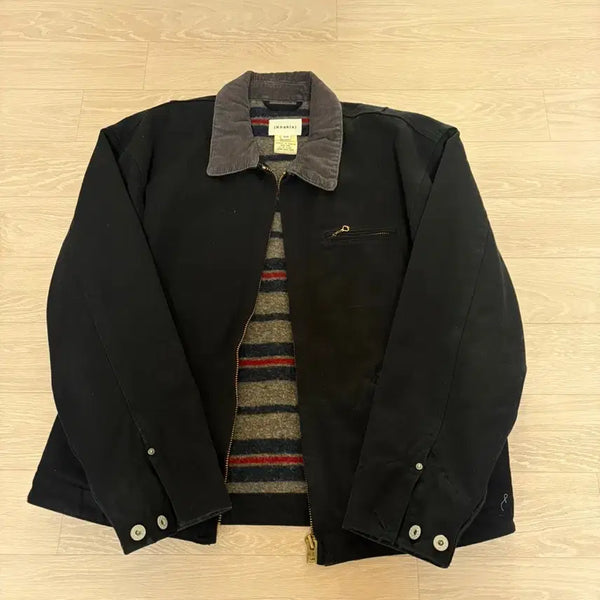 [BUNJANG] Kakhis Distressed Duck Jacket (Black, M) / 카키스 디스트레스드 덕 자켓 m