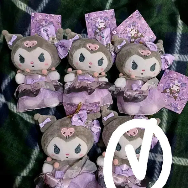 [BUNJANG] Kuromi Doll Charm Purple Ribbon Dress / 새상품 쿠로미 인형 키링 퍼플 리본 드레스
