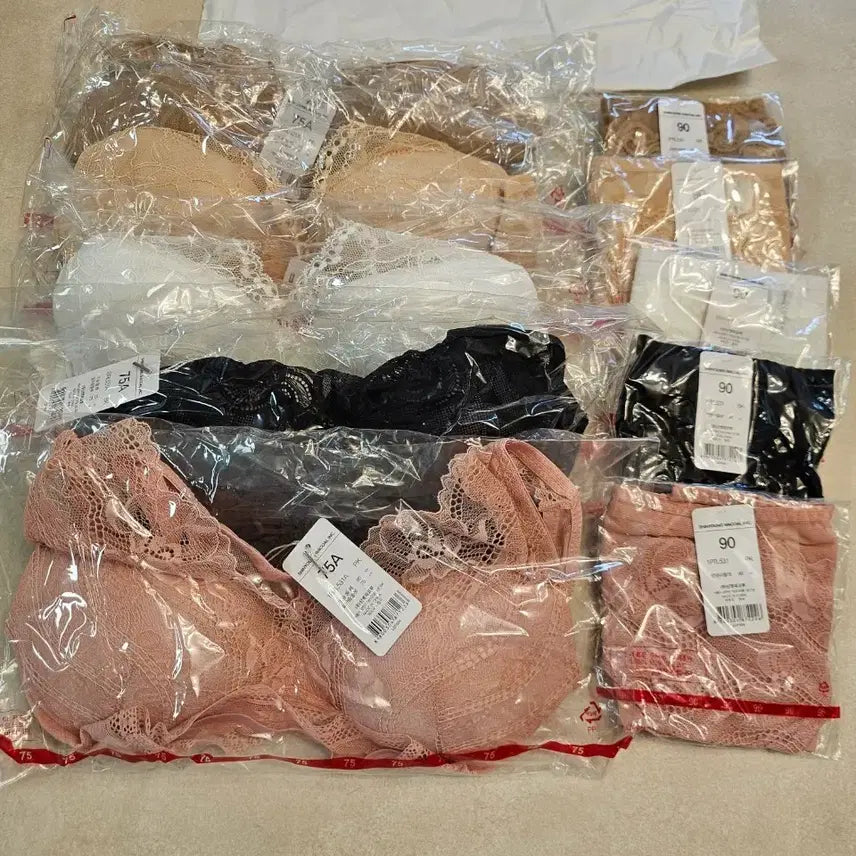 [BUNJANG] Shinyoung Wacoal Cool Queens Bra + Panty 5 Set (Sealed) / (미개봉) 신영와코루 쿨퀸즈 브라+팬티 5세트