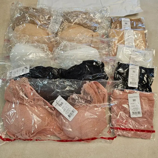 [BUNJANG] Shinyoung Wacoal Cool Queens Bra + Panty 5 Set (Sealed) / (미개봉) 신영와코루 쿨퀸즈 브라+팬티 5세트