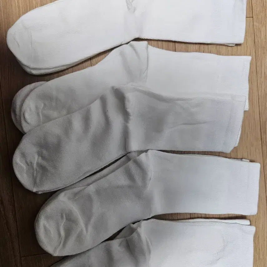 [BUNJANG] Women's White Socks (5 Pairs, Size 220-250) / 여성 흰색 양말 5켤례 220-250