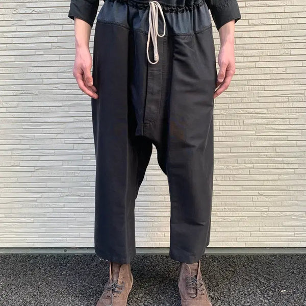 [BUNJANG] Rick Owens Drawstring Sarouel Cropped Pants (Black) / 릭 오웬스 드로우스트링 사루엘 크롭 팬츠 (black)