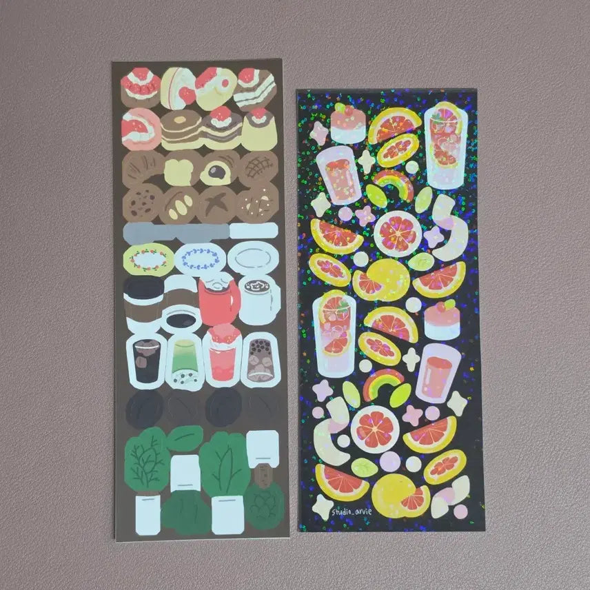 [BUNJANG] Diary Decor Sticker Bundle Set / 43. [일괄 1000원] 다꾸스티커, 카페스티커