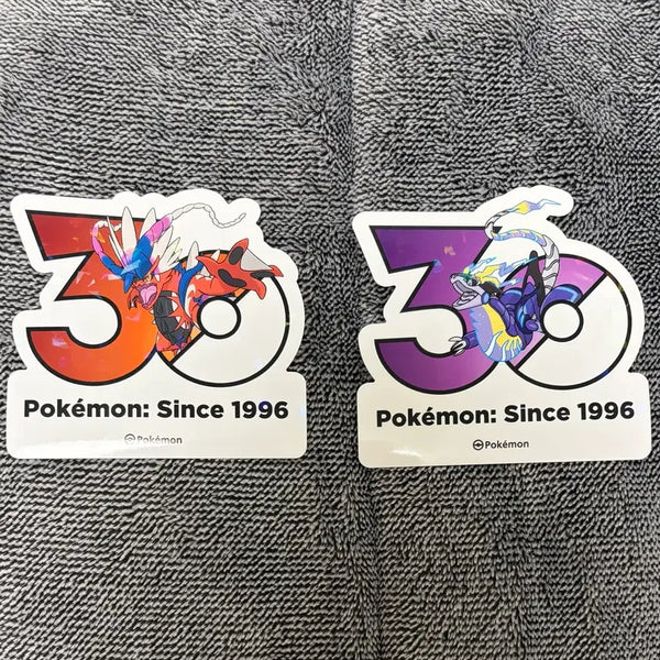 [BUNJANG] Pokemon 30th Anniversary Logo Sticker Set: Koraidon & Miraidon / 한국한정] 포켓몬 30주년 로고 스티커 코라이돈 미라이돈 세트