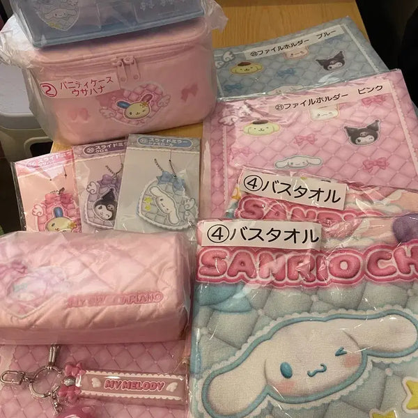 [BUNJANG] Sanrio Character Pouch, Keyring, Mirror, Drawer, Towel, File, Vanity Case / 산리오(파우치/키링/거울/서랍/수건/파일)우사하나,시나모롤,쿠로미,마멜