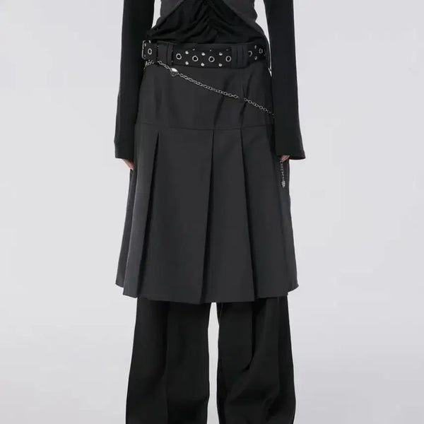 [BUNJANG] Flareup Pleats Midi Skirt Charcoal / 플레어업 플리츠 미디스커트 Pleats Midi Skirt 차콜