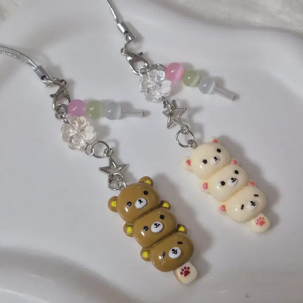 [BUNJANG] Dango Bear Charm Bead Keychain / 당고곰키링 비즈키링