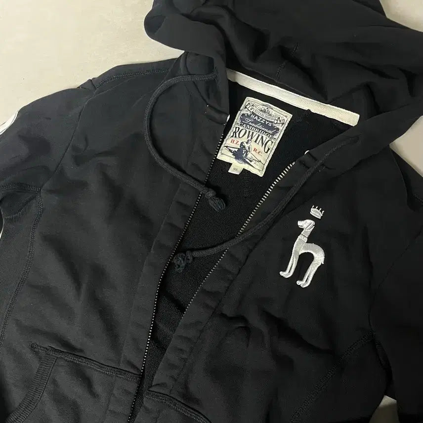 [BUNJANG] Vintage Hazzys Black Hooded Zip-Up Jacket / 빈티지 헤지스 블랙 후드집업