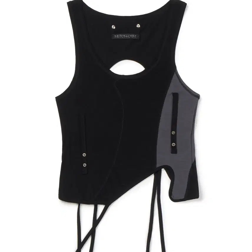 [BUNJANG] MYSTHEMPHEN VOL. 2.5 Pierced Sleeveless Top / mystephenm VOL. 2.5 Pierced Sleeveless