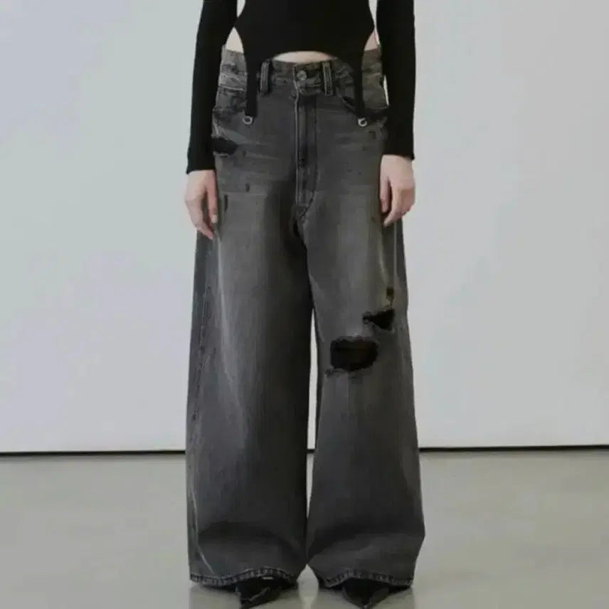[BUNJANG] LCDC Distressed Wide Pants / LCDC 데미지 와이드 팬츠