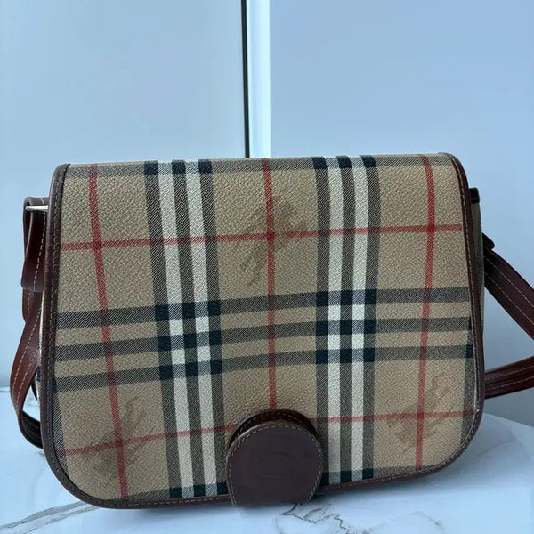 [BUNJANG] Burberry Nova Check Saddle Bag / 버버리 노바체크 빈티지 새들백