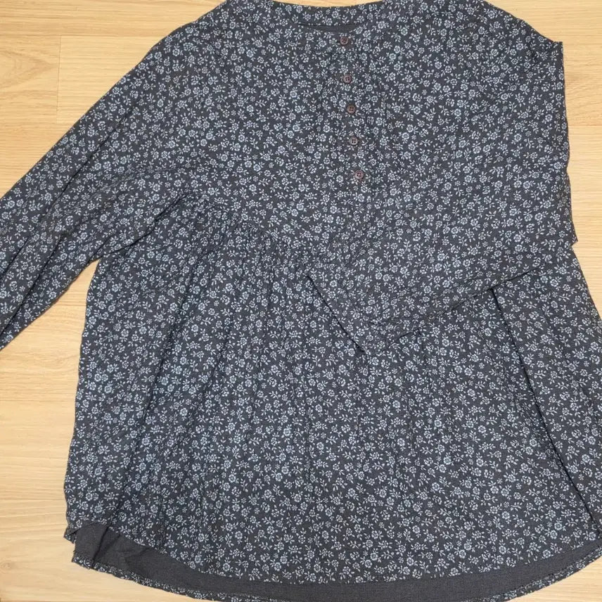[BUNJANG] Vintage Mori Girl Floral Blouse - Brown / 일본 빈티지 모리걸 상의 봄가을겨울 잔꽃 브라운