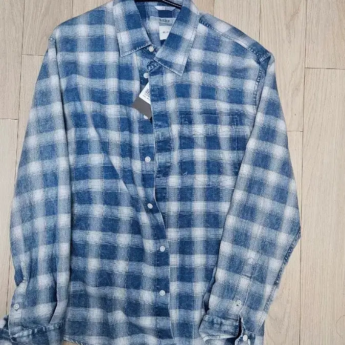 [BUNJANG] SERIES Indigo Washing Check Shirt / [100]시리즈(Series) 인디고 워싱 체크 셔츠