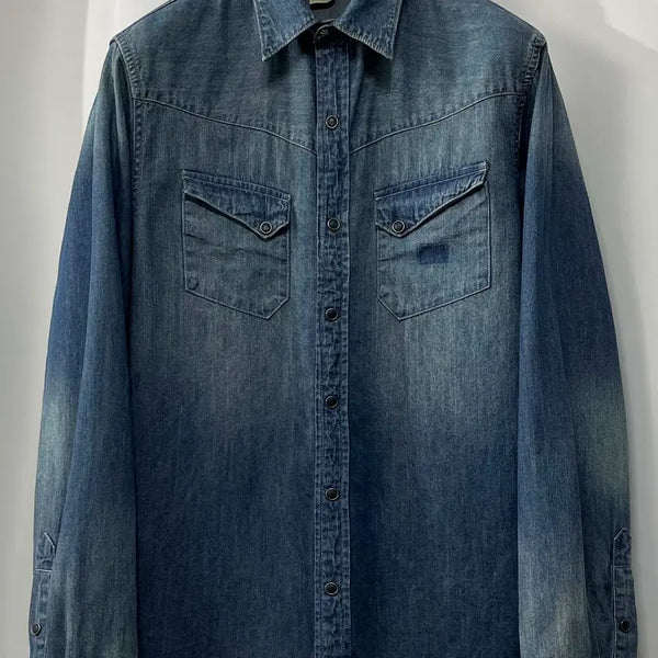 [BUNJANG] Polo Ralph Lauren Concho Indian Southwestern Denim Shirt / 폴로 랄프로렌 콘초 인디언 사우스 웨스턴 데님 셔츠