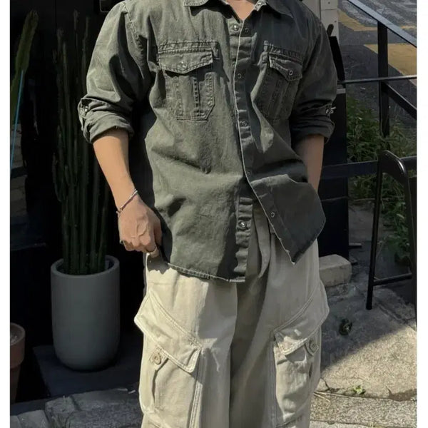 [BUNJANG] AVAND Vintage Washed Shirt / AVAND 빈티지 워싱 셔츠