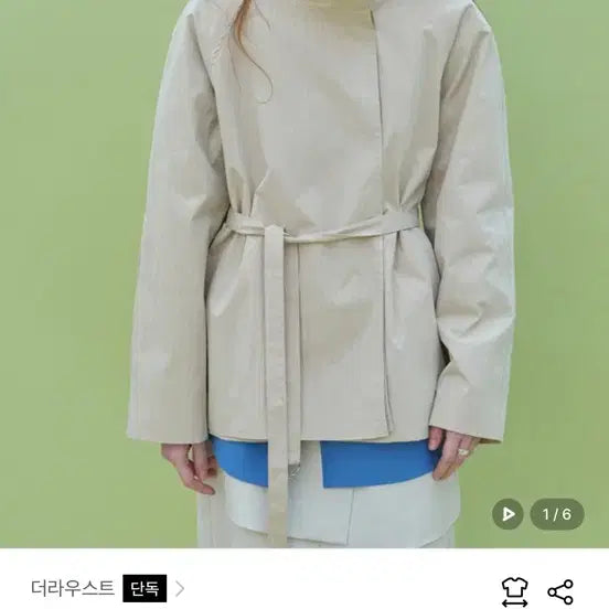 [BUNJANG] The LOUST High Neck Half Trench Coat Beige / 더라우스트 하이넥 하프 트렌치 코트 베이지