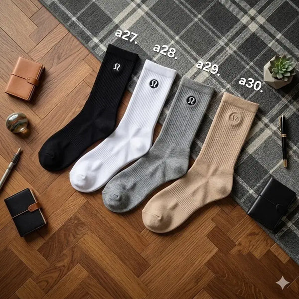 [BUNJANG] Lululemon Embroidered Socks (Standard Thickness) / [6개2만원] 룰루레몬 자수 양말 일반두께