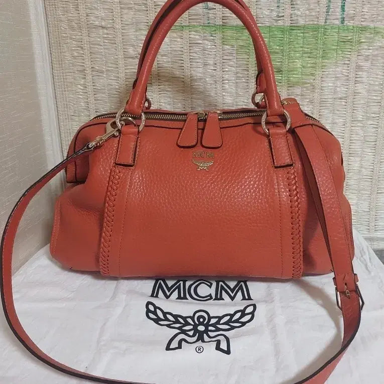 [BUNJANG] MCM Orange Tote Bag Shoulder Bag / MCM 가방 오렌지색 토트백 숄더백